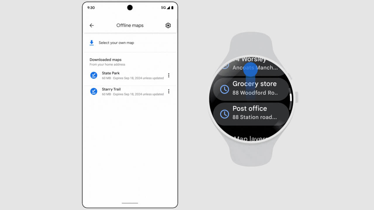 Wear OS Google Maps