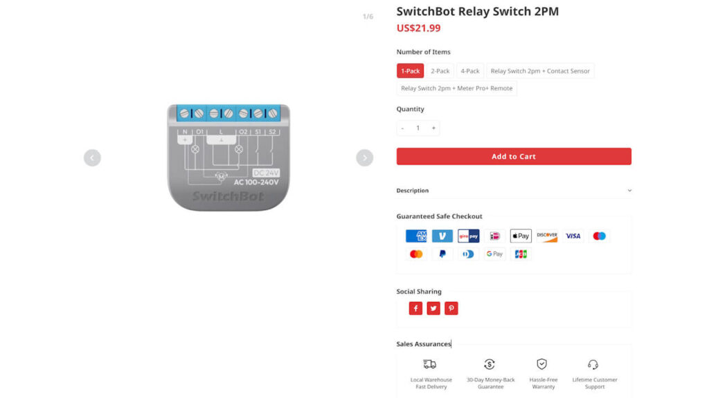 SwitchBot Relay Switch 2PM