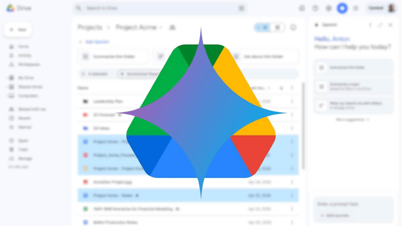 Google ドライブ「Gemini」サイドパネルドラッグ&ドロップ操作【Google Workspace】