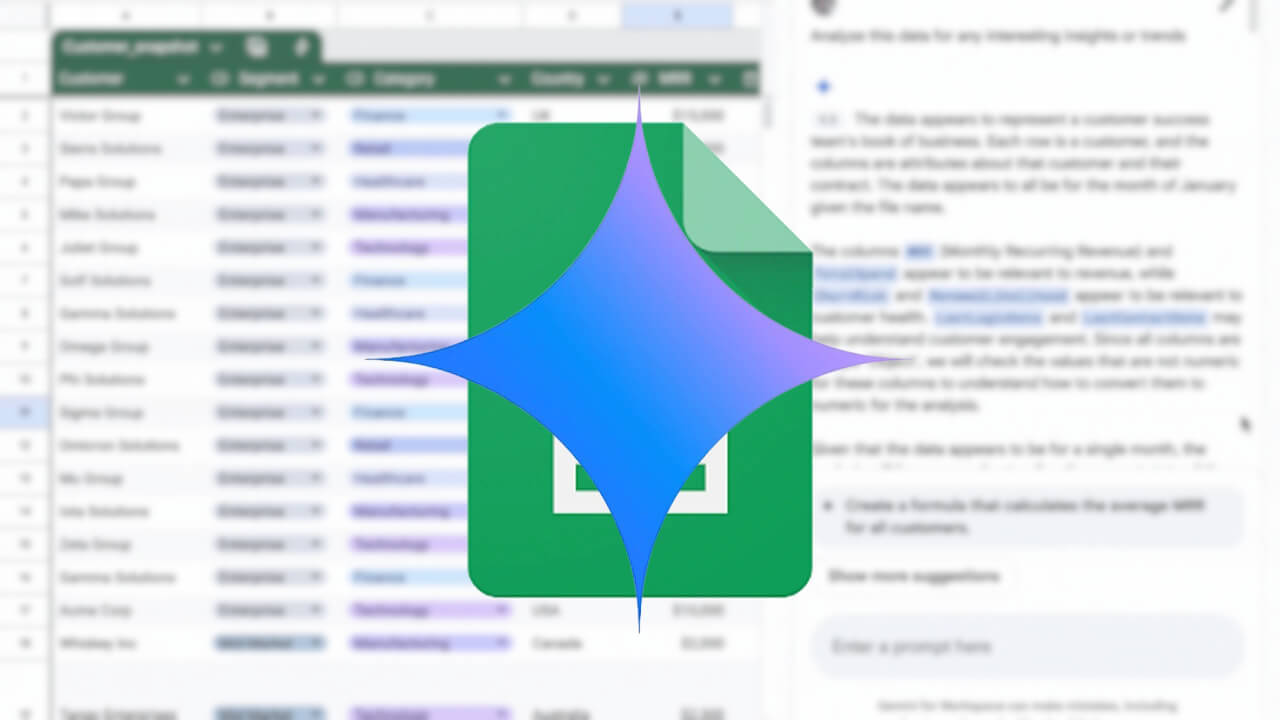 日本語！「Gemini in Google スプレッドシート」強化【Google Workspace】