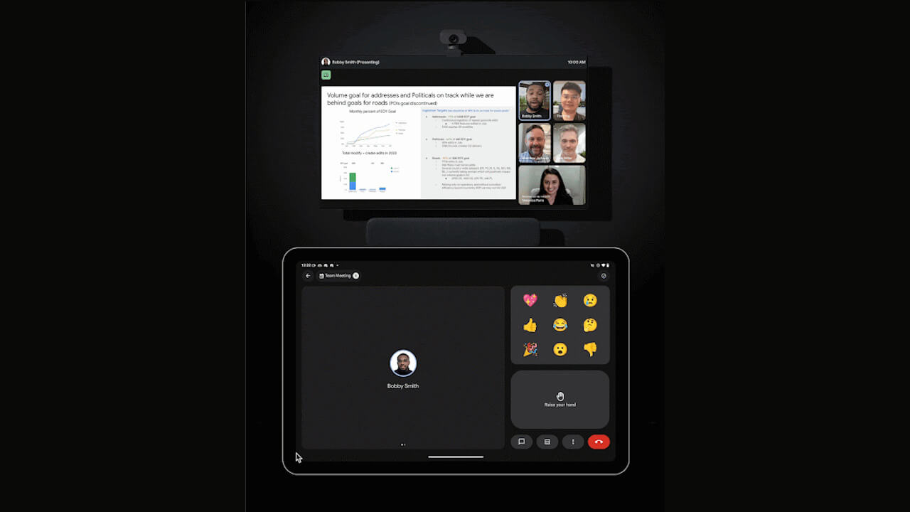 Android/iOSタブレット「Google Meet」コンパニオンモードサポート