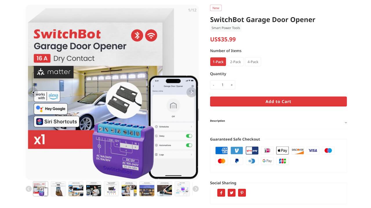 SwitchBot Garage Door Opener
