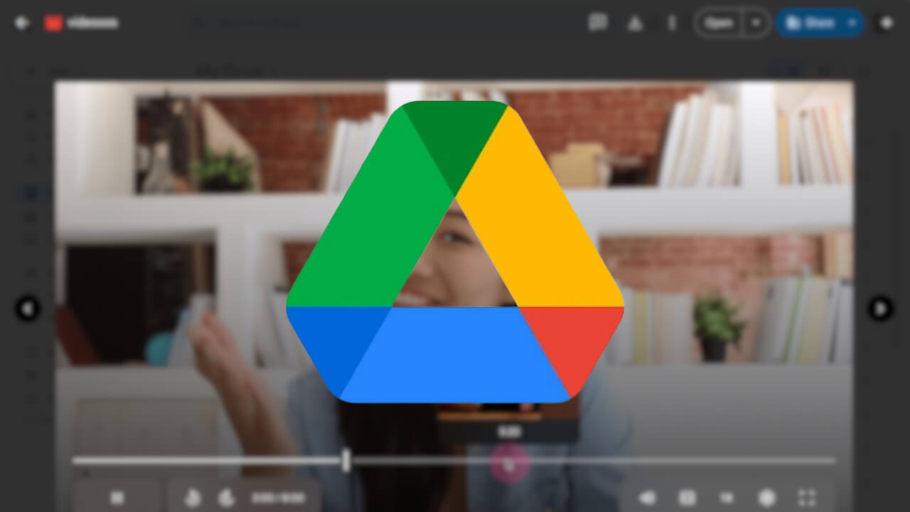 「Google ドライブ」動画シークバーマウスオーバーサムネイルプレビュー表示展開