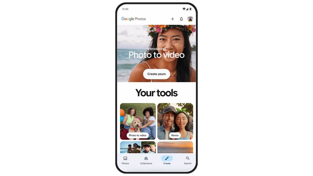 Google フォト新タブ「Create」展開へ【米国】