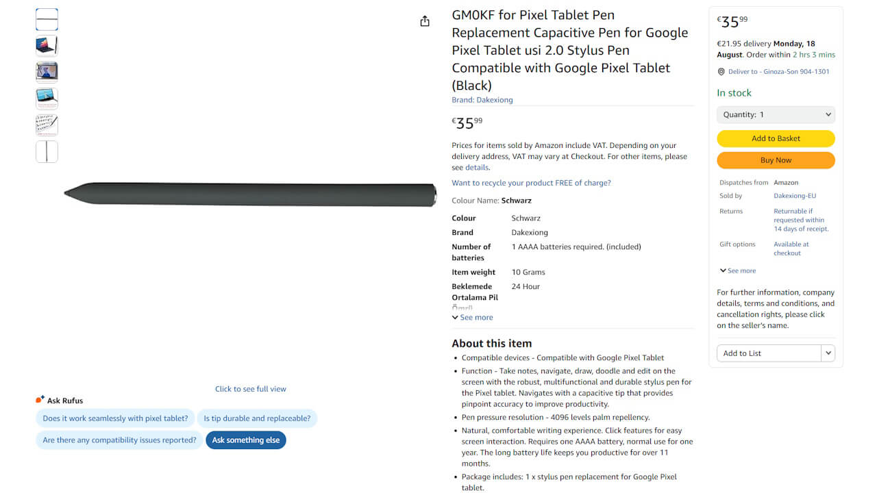 Pixel Tablet Pen