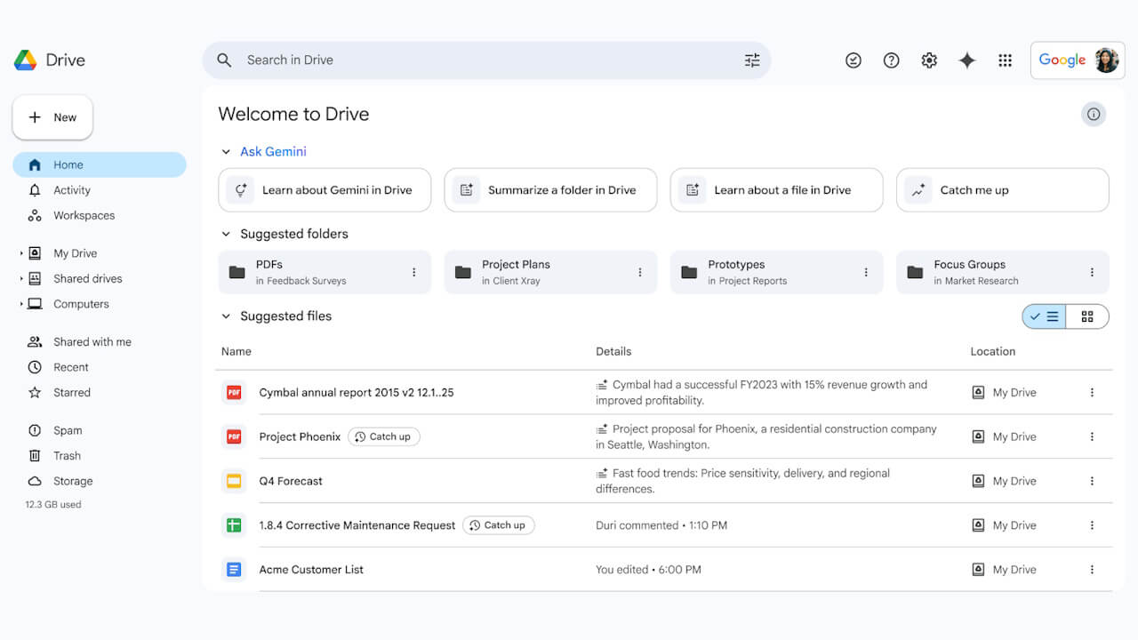 Gemini in Google Drive