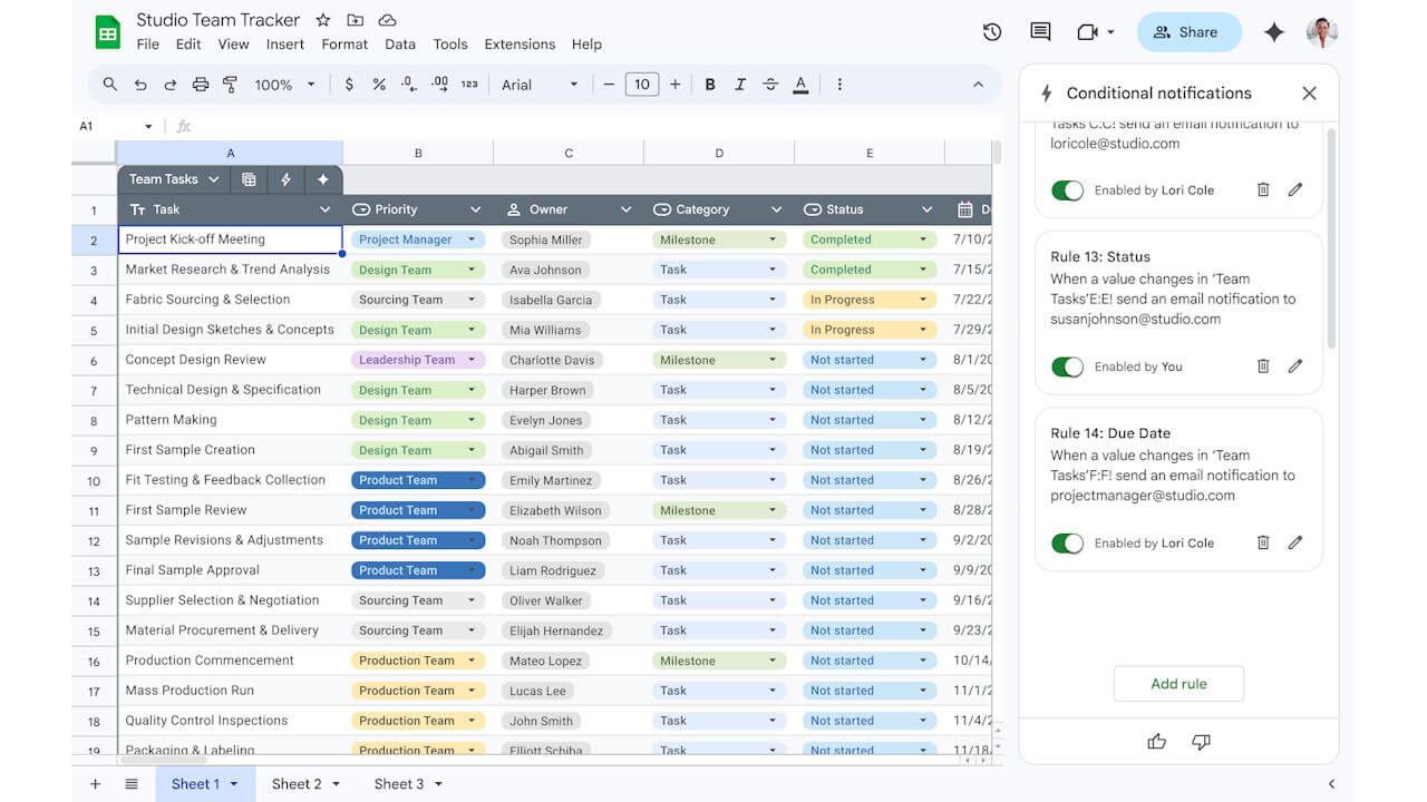 Google Sheets