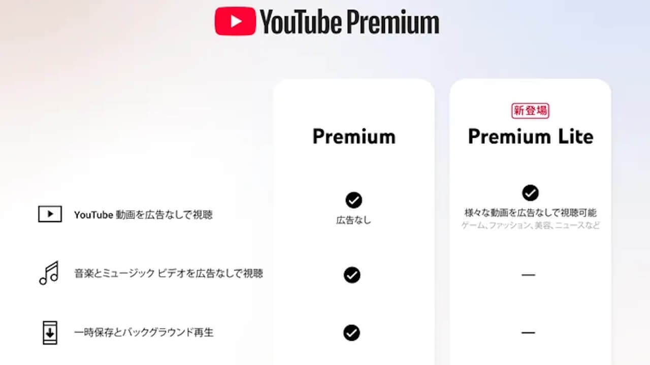YouTube Premium Lite