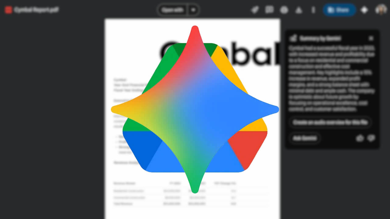Gemini in Google ドライブ、PDF「音声解説」生成対応【Google Workspace】