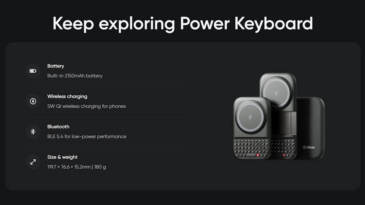 Clicks Power Keyboard
