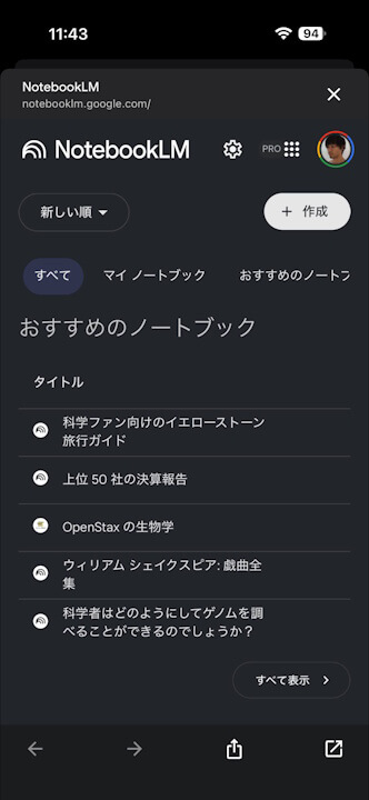 iOS Gemini NotebookLM