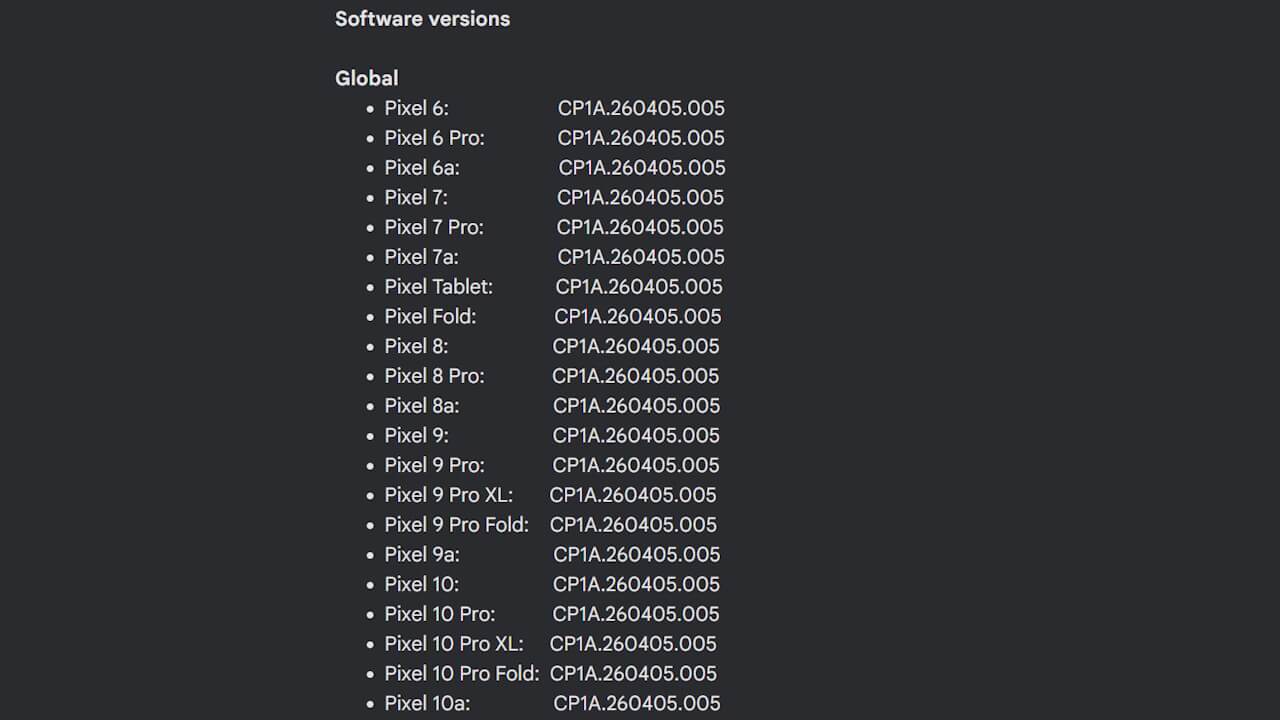 Google Pixel Update - April 2026