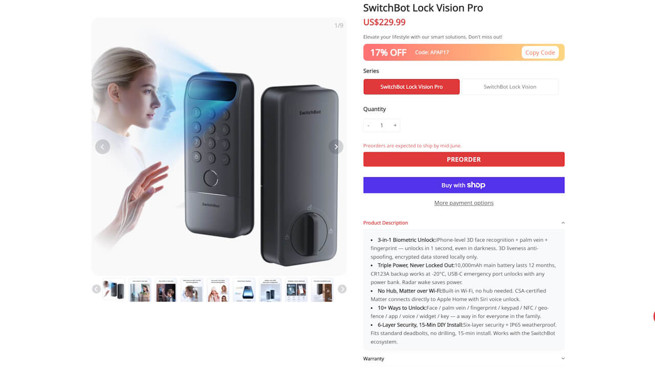 SwitchBot Lock Vision Pro