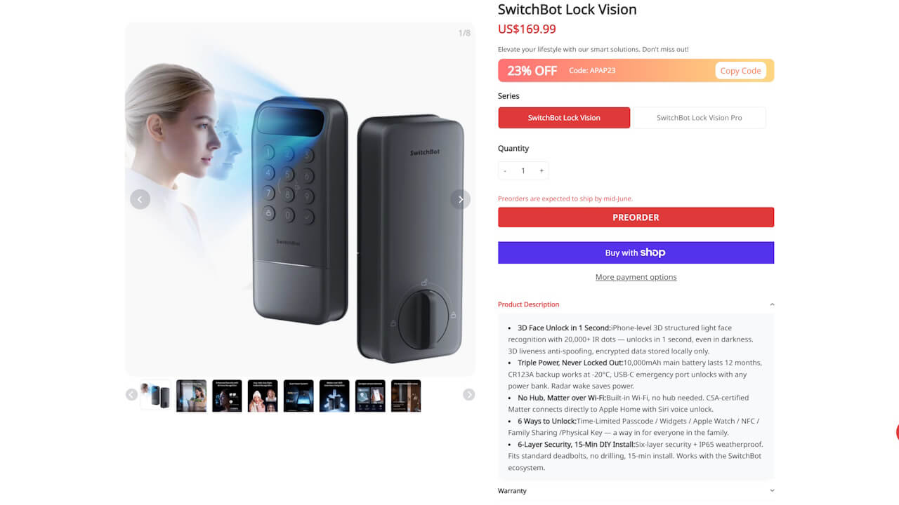 SwitchBot Lock Vision