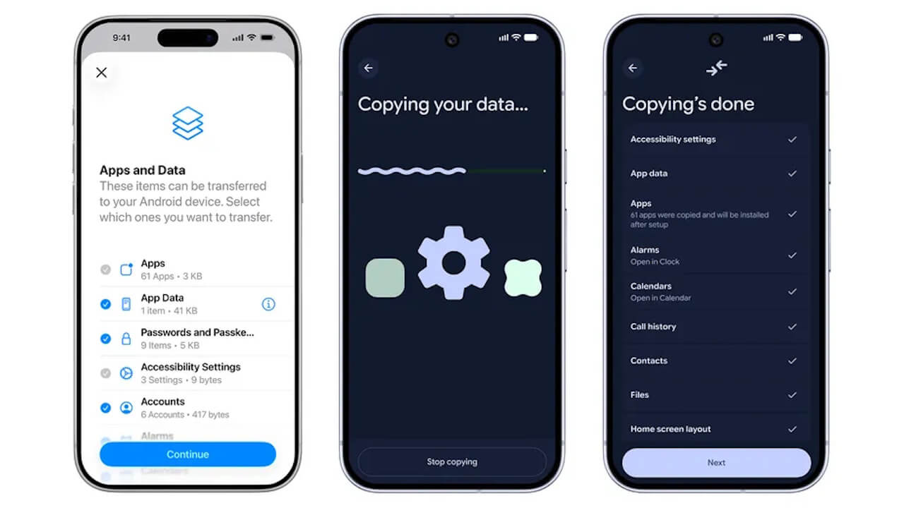 iOSからAndroid、データ転送プロセス刷新