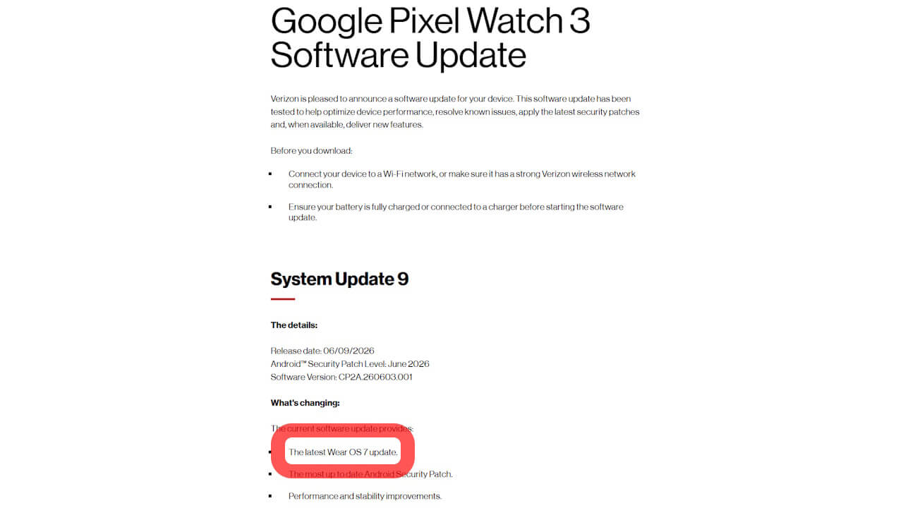 Google Pixel Watch 3 Wear OS 7