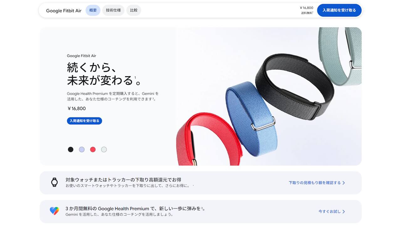 Google Fitbit Air