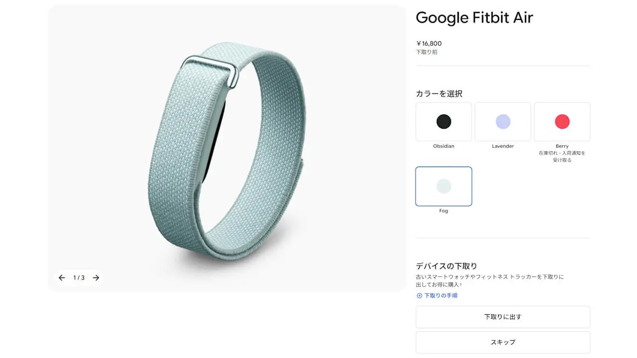 Google FItbit Air