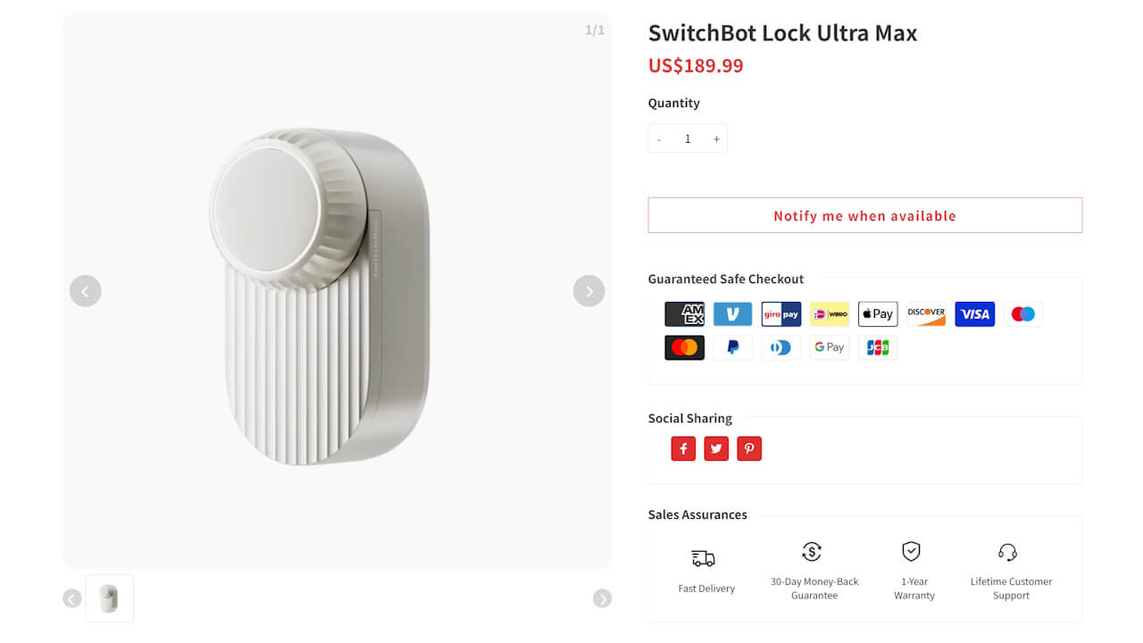 SwitchBot Lock Ultra Max