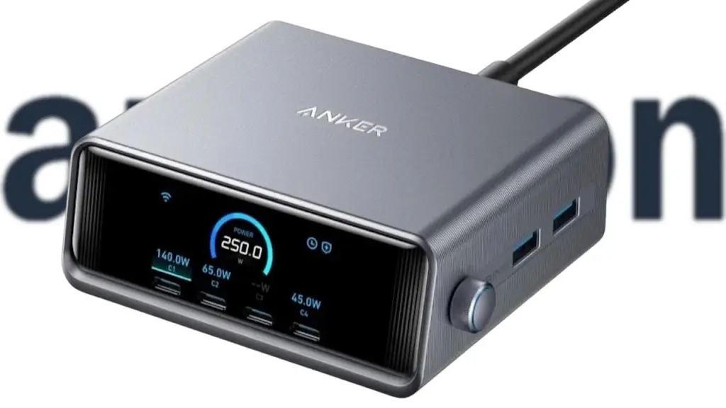 Amazon Anker Prime Charger (250W, 6 Ports, GaN)