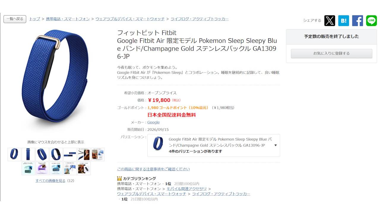 Google Fitbit Air