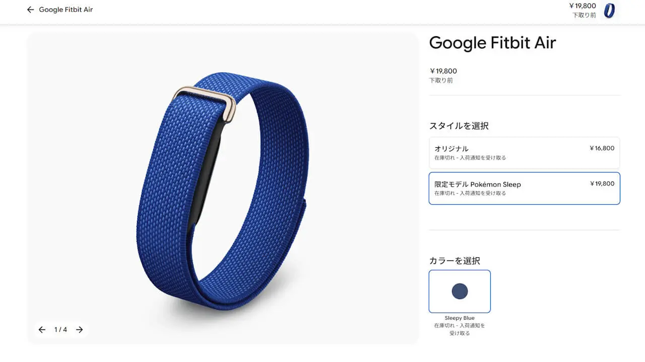 Google Fitbit Air