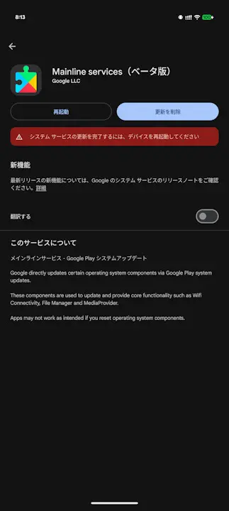 Google Play System Update
