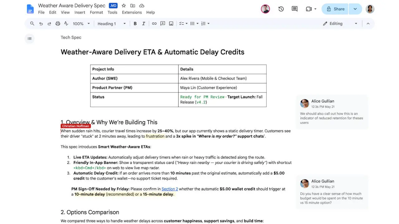 Google Workspace Markdown