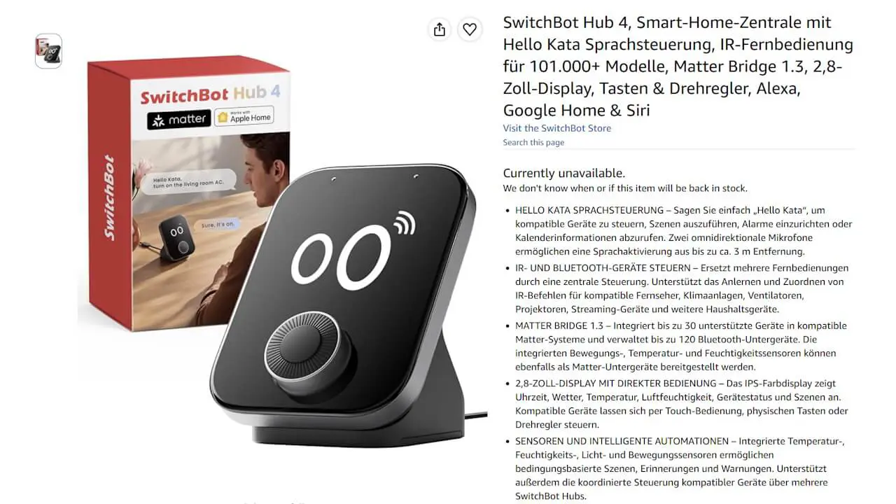 SwitchBot Hub4